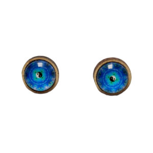ying yang medaljon leseni uhani